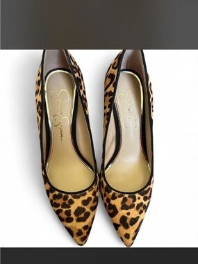 Jessica Simpson Leopard Print Pointed Pumps - Brown Black